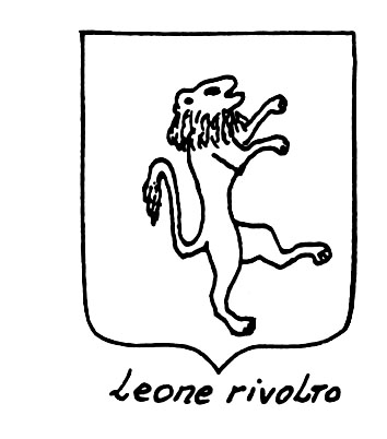 Bild des heraldischen Begriffs: Leone rivolto